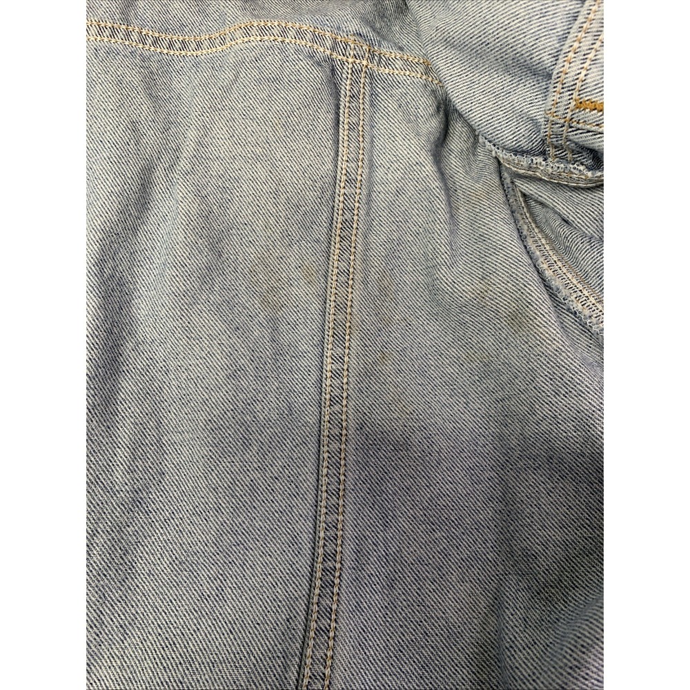 Reformation Levis Denim Jacket Womens Size Medium Collar and Cuffs Animal Print - Picture 15 of 16